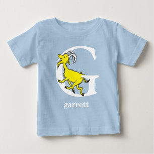 Dr. Seuss's ABC: Letter G - White   Add Your Name Baby T-shirt