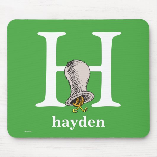 Dr. Seuss's ABC: Letter H - White | Name hinzufüge Mousepad (Vorne)