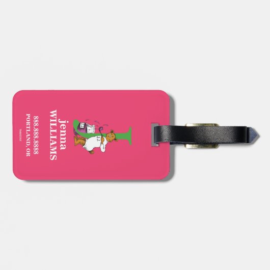 Dr. Seuss's ABC: Letter J - White | Name hinzufüge Gepäckanhänger (Rückseite horizontal)