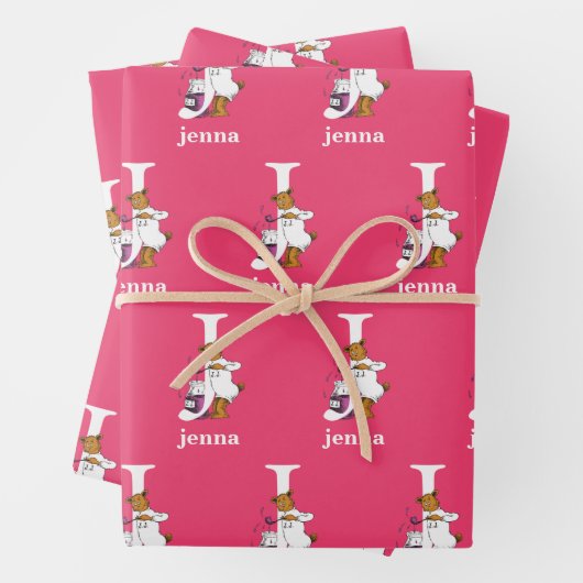 Dr. Seuss's ABC: Letter J - White | Name hinzufüge Geschenkpapier Set (Beispiel)