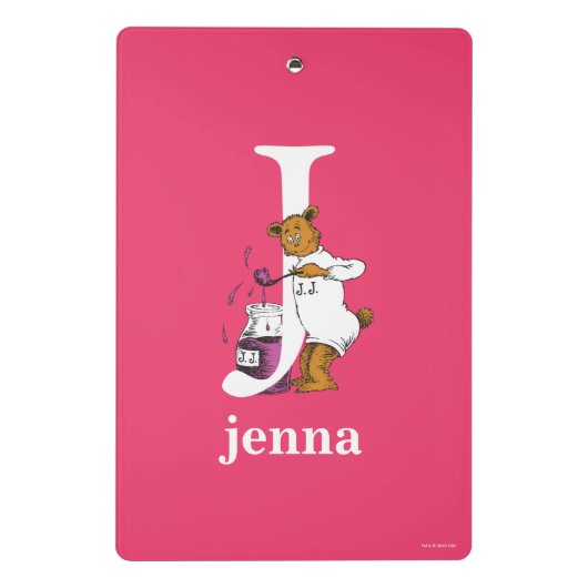 Dr. Seuss's ABC: Letter J - White | Name hinzufüge Mini Klemmbrett (Rückseite)