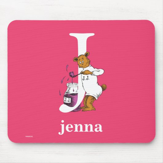 Dr. Seuss's ABC: Letter J - White | Name hinzufüge Mousepad (Vorne)