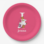 Dr. Seuss's ABC: Letter J - White | Name hinzufüge Pappteller (Vorderseite)