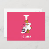 Dr. Seuss's ABC: Letter J - White | Name hinzufüge Postkarte (Vorne/Hinten)