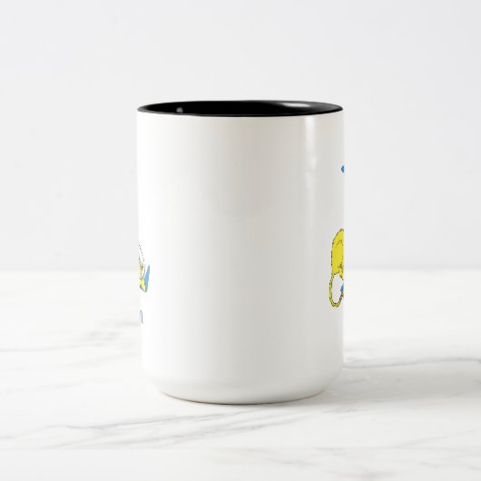 Dr. Seuss's ABC: Letter L - Blue | Name hinzufügen Zweifarbige Tasse (Mittel)