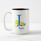 Dr. Seuss's ABC: Letter L - Blue | Name hinzufügen Zweifarbige Tasse (Links)