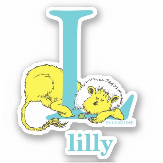 Dr. Seuss's ABC: Letter L - White | Name hinzufüge Aufkleber (Vorderseite)