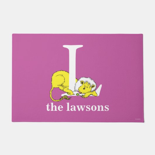 Dr. Seuss's ABC: Letter L - White | Name hinzufüge Fußmatte (Vorderseite)