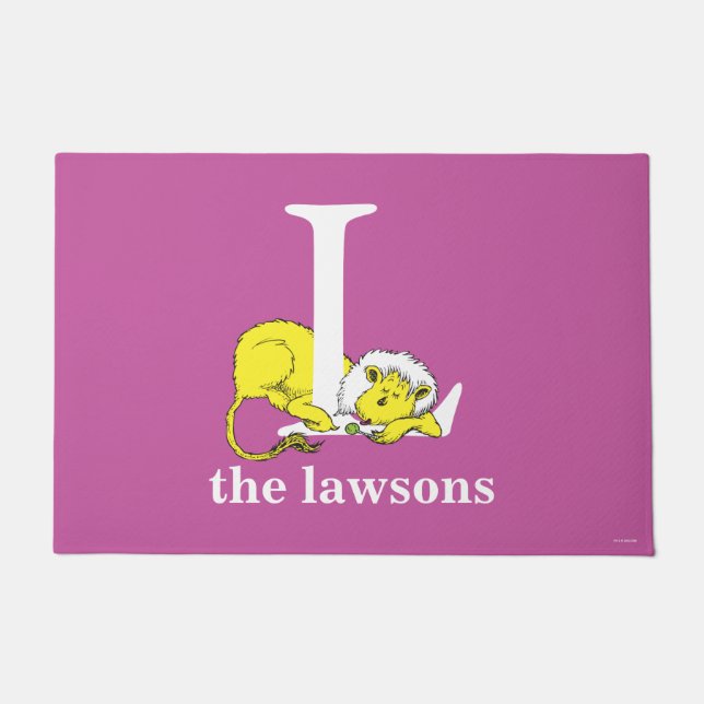 Dr. Seuss's ABC: Letter L - White | Name hinzufüge Fußmatte (Vorderseite)