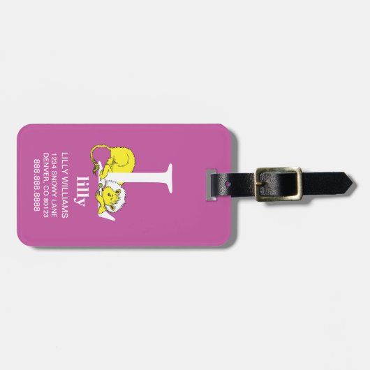 Dr. Seuss's ABC: Letter L - White | Name hinzufüge Gepäckanhänger (Vorderseite horizontal)