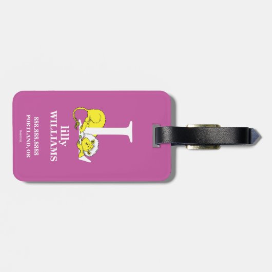 Dr. Seuss's ABC: Letter L - White | Name hinzufüge Gepäckanhänger (Rückseite horizontal)