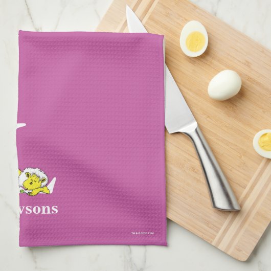 Dr. Seuss's ABC: Letter L - White | Name hinzufüge Geschirrtuch (Viertel Falte)