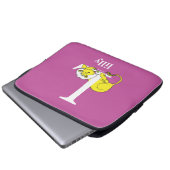 Dr. Seuss's ABC: Letter L - White | Name hinzufüge Laptopschutzhülle (Vorne Knopf)