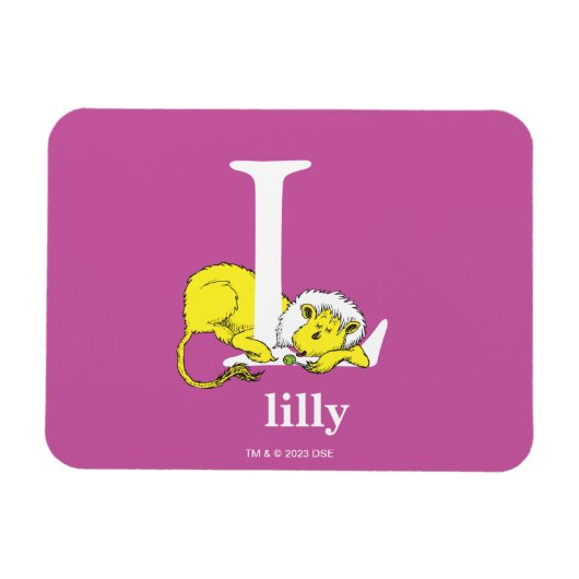 Dr. Seuss's ABC: Letter L - White | Name hinzufüge Magnet (Horizontal)