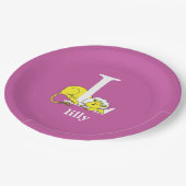 Dr. Seuss's ABC: Letter L - White | Name hinzufüge Pappteller (Schrägansicht)