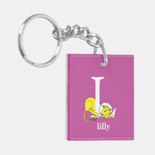 Dr. Seuss's ABC: Letter L - White | Name hinzufüge Schlüsselanhänger (Vorderseite links)