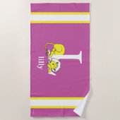 Dr. Seuss's ABC: Letter L - White | Name hinzufüge Strandtuch (Vorderseite)