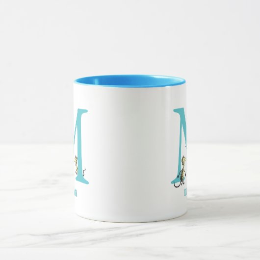 Dr. Seuss's ABC: Letter M - Aquamarin | Name hinzu Tasse (Zentrum)