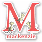 Dr. Seuss's ABC: Letter M - White | Name hinzufüge Aufkleber (Vorderseite)