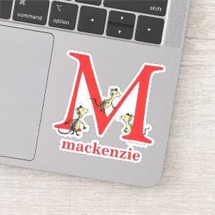 Dr. Seuss's ABC: Letter M - White   Name hinzufüge Aufkleber