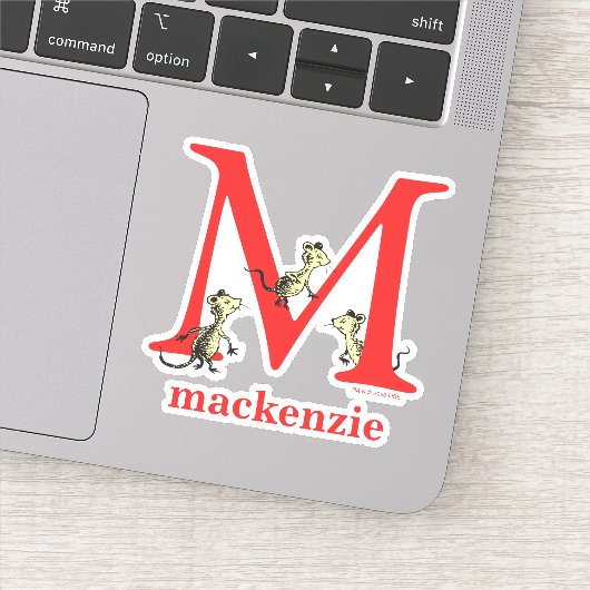 Dr. Seuss's ABC: Letter M - White | Name hinzufüge Aufkleber (Detail)