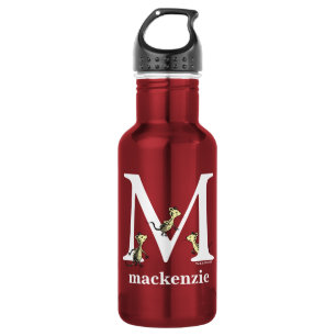 Dr. Seuss's ABC: Letter M - White Name hinzufüge Edelstahlflasche