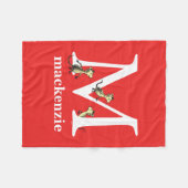 Dr. Seuss's ABC: Letter M - White | Name hinzufüge Fleecedecke (Vorderseite (Horizontal))