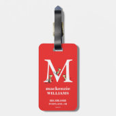 Dr. Seuss's ABC: Letter M - White | Name hinzufüge Gepäckanhänger (Rückseite vertikal)