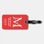 Dr. Seuss's ABC: Letter M - White | Name hinzufüge Gepäckanhänger (Rückseite horizontal)