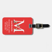 Dr. Seuss's ABC: Letter M - White | Name hinzufüge Gepäckanhänger (Vorderseite horizontal)