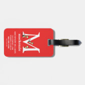 Dr. Seuss's ABC: Letter M - White | Name hinzufüge Gepäckanhänger (Rückseite horizontal)