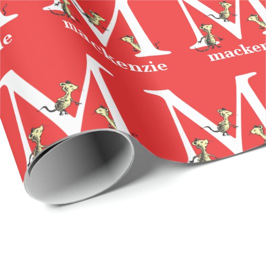 Dr. Seuss's ABC: Letter M - White | Name hinzufüge Geschenkpapier (Rolleneckpunkt)