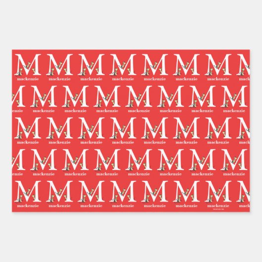 Dr. Seuss's ABC: Letter M - White | Name hinzufüge Geschenkpapier Set (Vorderseite)