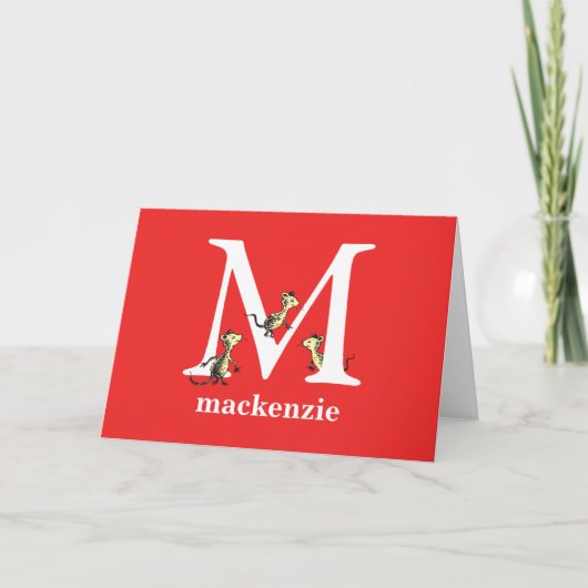 Dr. Seuss's ABC: Letter M - White | Name hinzufüge Karte (Vorderseite)