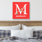 Dr. Seuss's ABC: Letter M - White | Name hinzufüge Leinwanddruck (Insitu (Schlafzimmer))