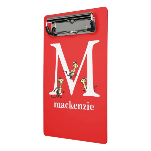 Dr. Seuss's ABC: Letter M - White | Name hinzufüge Mini Klemmbrett (Gewinkelt2)