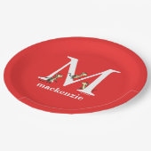 Dr. Seuss's ABC: Letter M - White | Name hinzufüge Pappteller (Schrägansicht)