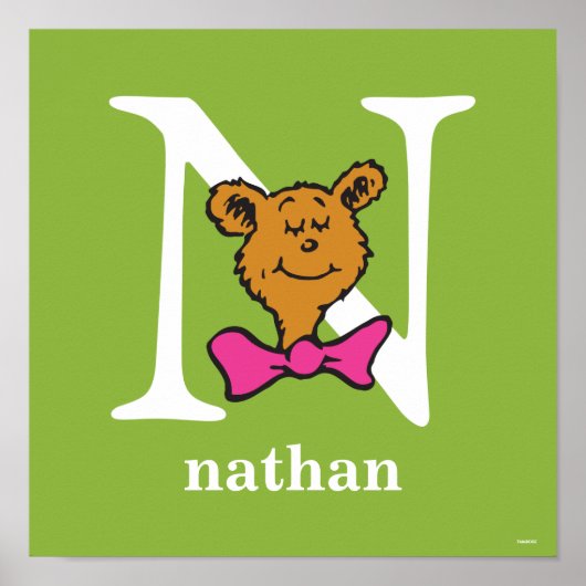 Dr. Seuss's ABC: Letter N - White | Name hinzufüge Poster (Vorne)