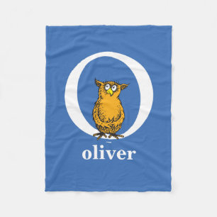 Dr. Seuss's ABC: Letter O - White Add Your Name Fleecedecke