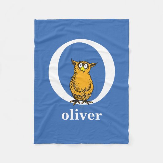 Dr. Seuss's ABC: Letter O - White Add Your Name Fleecedecke (Vorderseite)