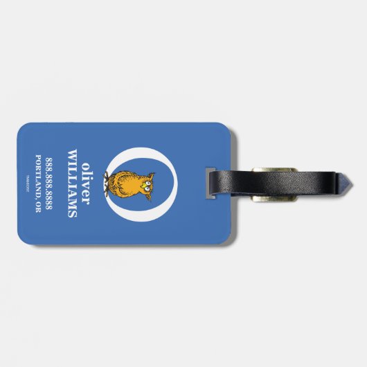 Dr. Seuss's ABC: Letter O - White Add Your Name Gepäckanhänger (Rückseite horizontal)