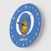 Dr. Seuss's ABC: Letter O - White Add Your Name Große Wanduhr (Winkel)