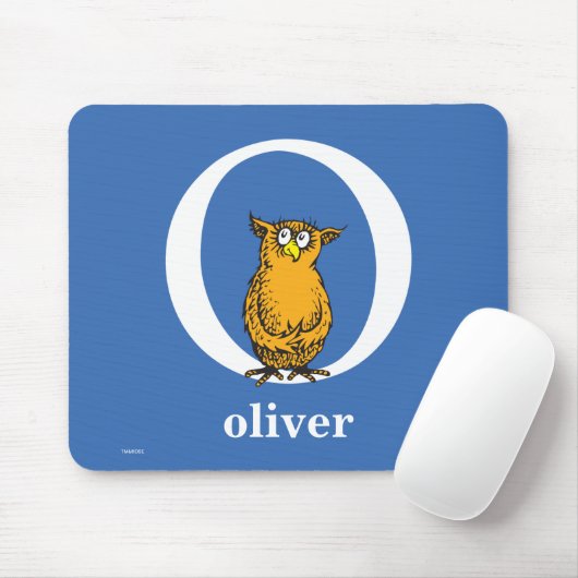 Dr. Seuss's ABC: Letter O - White Add Your Name Mousepad (Mit Mouse)