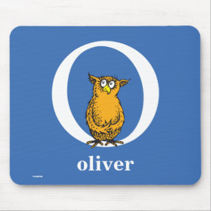 Dr. Seuss's ABC: Letter O - White Add Your Name Mousepad