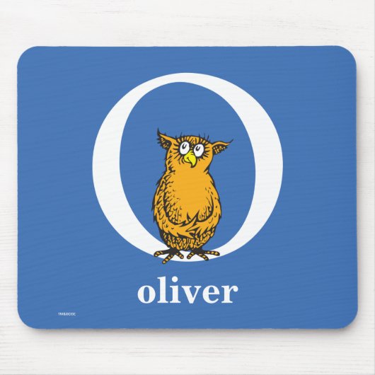 Dr. Seuss's ABC: Letter O - White Add Your Name Mousepad (Vorne)