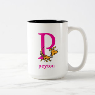 Dr. Seuss's ABC: Letter P - Pink   Add Your Name Zweifarbige Tasse