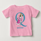 Dr. Seuss's ABC: Letter Q - Blue | Name hinzufügen Baby T-shirt (Vorderseite)