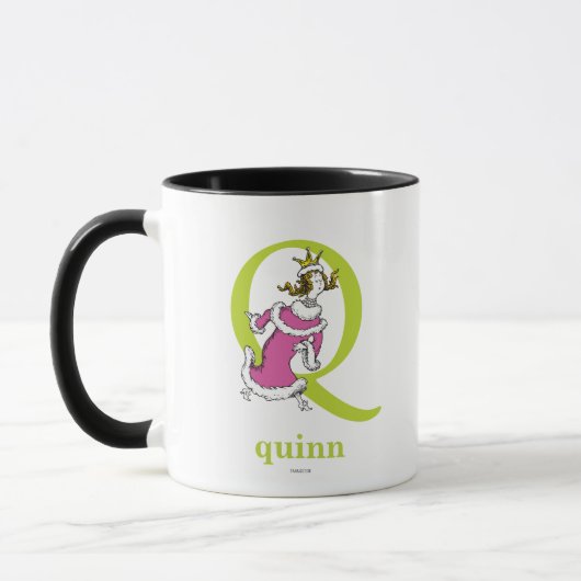 Dr. Seuss's ABC: Letter Q - Green | Name hinzufüge Tasse (Links)