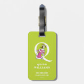 Dr. Seuss's ABC: Letter Q - White | Name hinzufüge Gepäckanhänger (Rückseite vertikal)