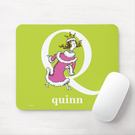 Dr. Seuss's ABC: Letter Q - White | Name hinzufüge Mousepad (Mit Mouse)
